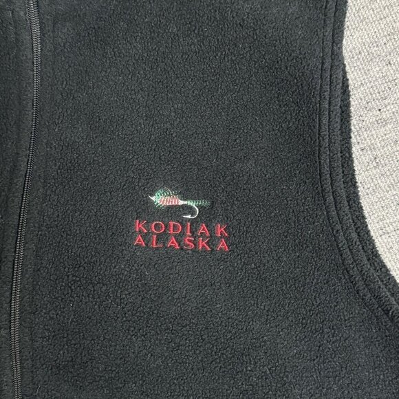 Kodiak Alaska Men's Fleece Vest Full zip-up Black Made in USA Size M - Picture 8 of 11